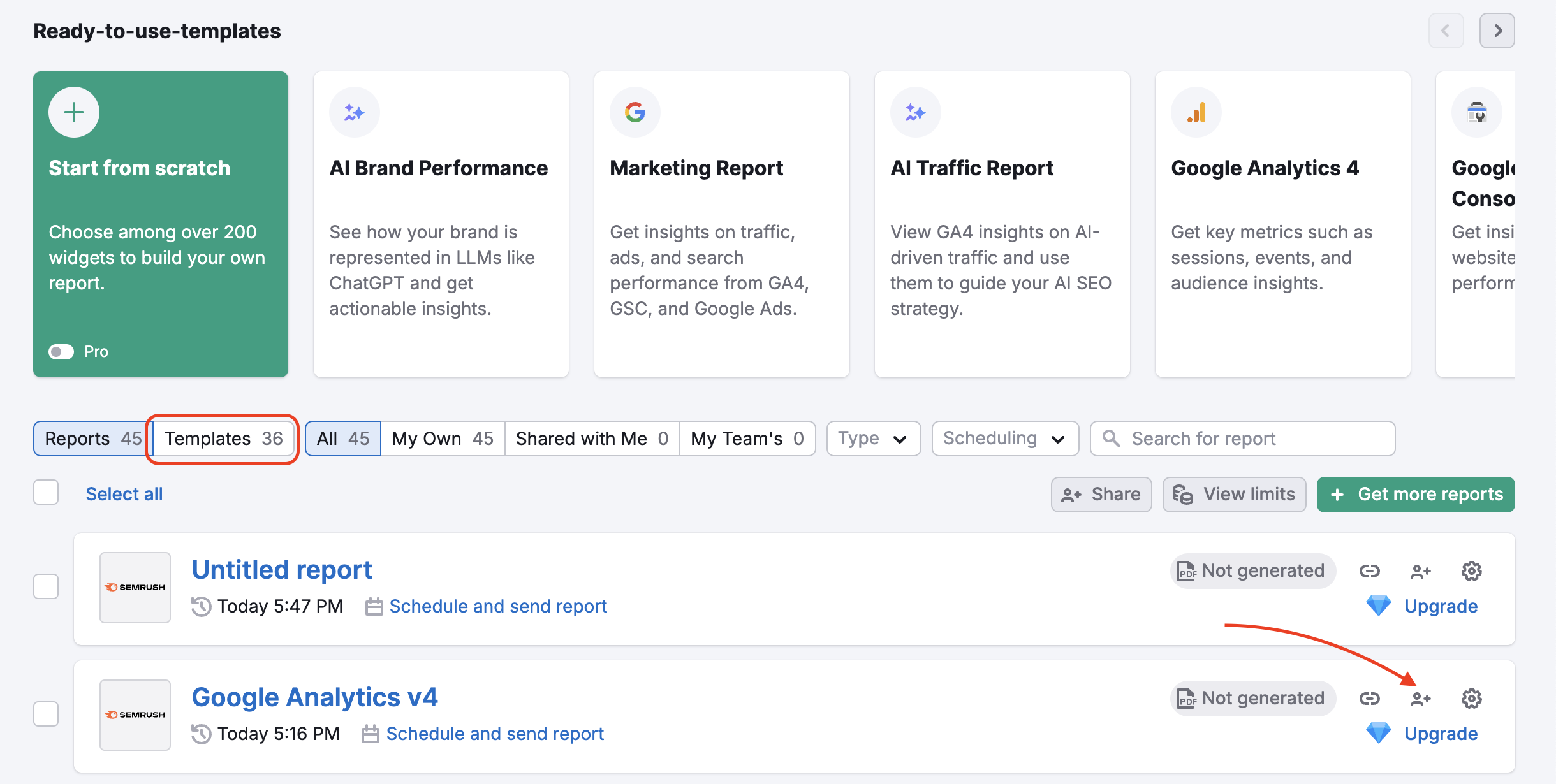 How to share your reporting templates in My Reports